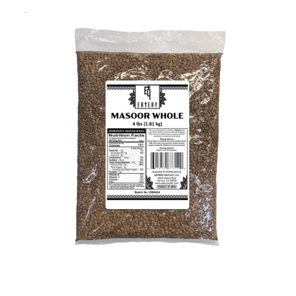 Masoor Whole Dal - 4lb